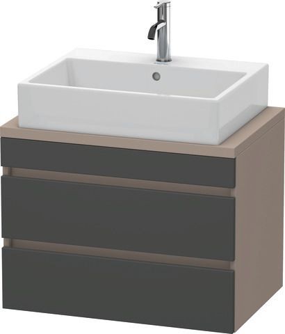 Duravit DuraStyle Konsolenwaschtischunterbau wandhängend Graphit & Basalt Matt 700x478x512 mm - DS53