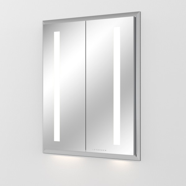 Sanipa Reflection Aluminium-Wandeinbau-Spiegelschrank WILMA 65 mit LED-Beleuchtung, AU4016L