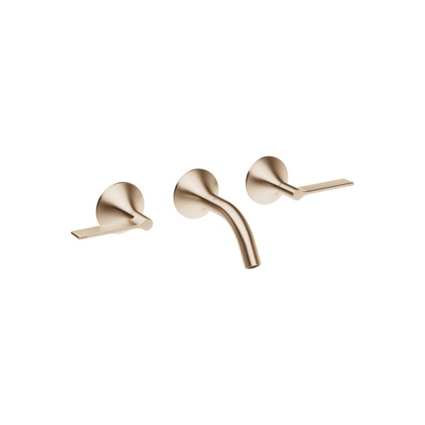 Dornbracht Waschtisch-Wandbatterie ohne Ablaufgarnitur VAIA 36702819 Champagne gebürstet (22kt Gold)