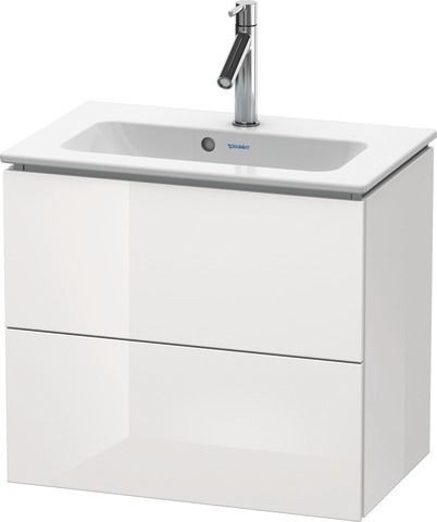 Duravit L-Cube Waschtischunterbau wandhängend Weiß Hochglanz 620x391x550 mm - LC625602222