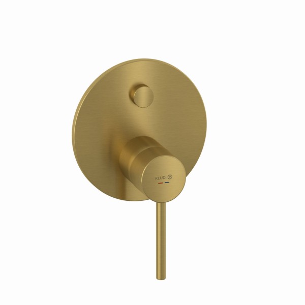 Kludi BOZZ Unterputz-Wannenarmatur Push Set m. Funktionseinh.,f. 88022 Brushed Gold, 38759N076