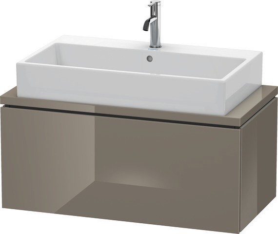 Duravit L-Cube Konsolenwaschtischunterbau wandhängend Flanell Grau Hochglanz 920x477x400 mm - LC5803