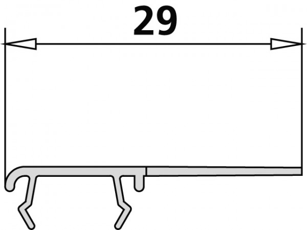 Kermi 4628M29R 1x Dichtleiste 4719 24 R, Länge: 2000 mm, 2534974