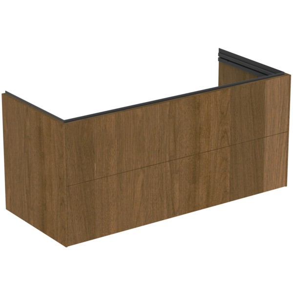 Ideal Standard Möbelwaschtischunterschrank Conca 1200x505mm 2 Auszüge Walnuss dunkel, T5582Y5