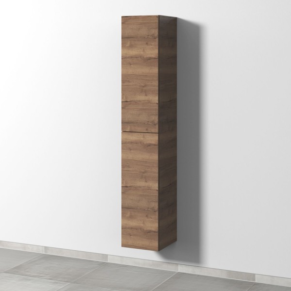 Sanipa 3way Hochschrank mit 2 Türen, Eiche-Tabak