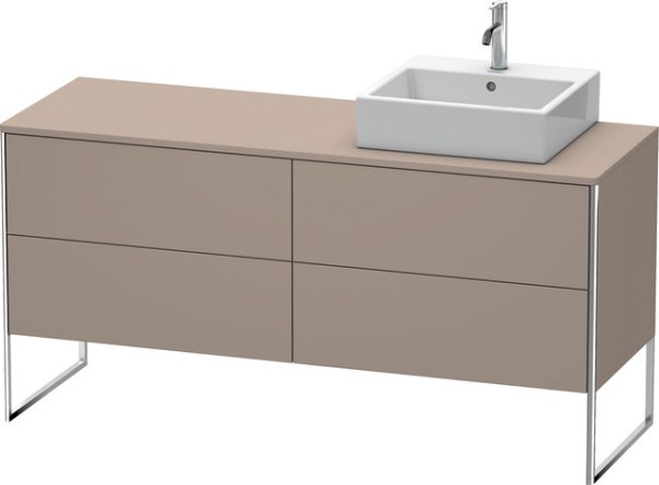 Duravit XSquare Konsolenwaschtischunterbau bodenstehend Basalt Matt 1600x548x778 mm - XS4924R4343