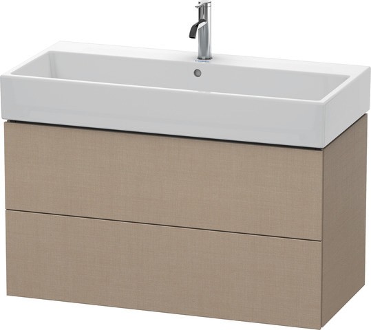 Duravit L-Cube Waschtischunterbau wandhängend Leinen Matt 984x459x544 mm - LC627807575
