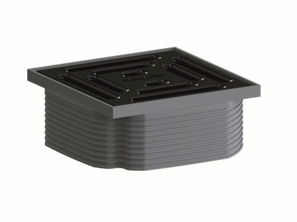 Dallmer Aufsatz DallDrain Pure, schwarz matt, 100 x 100 mm, 518125
