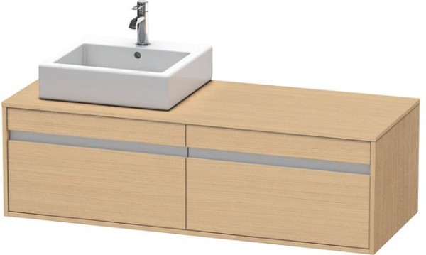 Duravit Ketho Konsolenwaschtischunterbau wandhängend Natur Eiche Matt 1400x550x426 mm - KT6697L3030