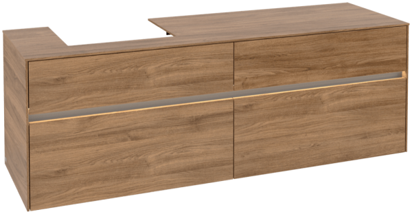 Villeroy & Boch Waschtischunterschrank Collaro C078B0 1600x548x500mm mit Beleuchtung