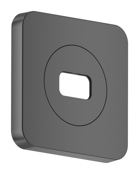 Hansgrohe AXOR ShowerSphere Rosette 120/120 softsquare, Polished Black Chrome, 39769330