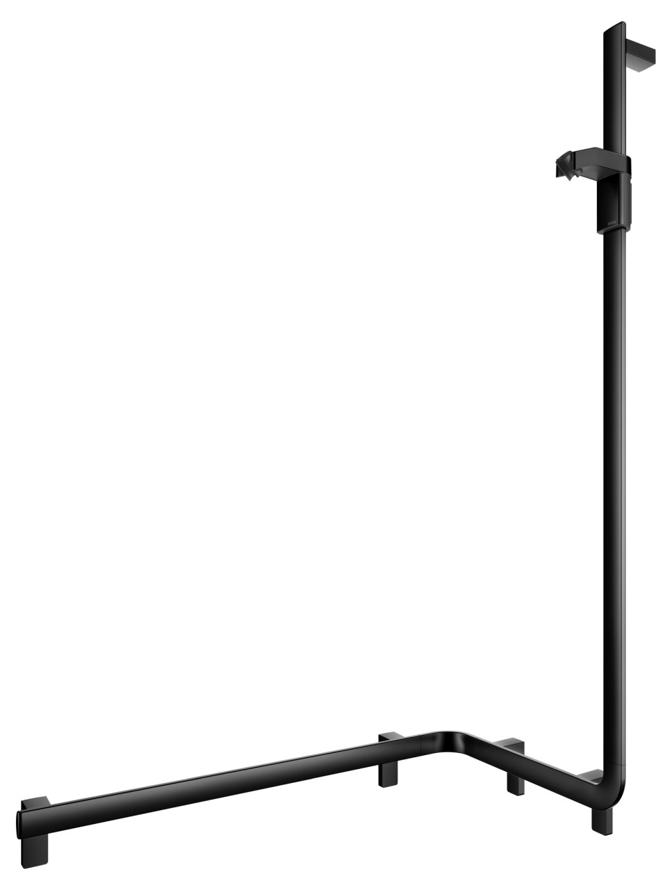 KEUCO AXESS Eck-Duschhandlauf 90° mit Brausestange rechts, Metall, B: 53,1 H: 130,1 T: 85 cm, 350083 35008378601