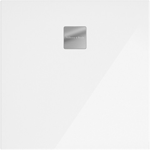 Villeroy & Boch Duschwanne Newo 1000x1000x40mm quadr. flächenbündiger Einbau Weiss Alpin