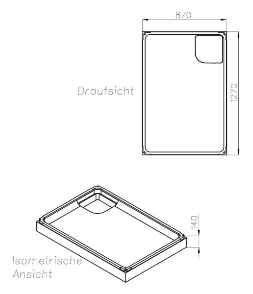 Neuesbad Wannenträger für Kaldewei Superplan NEU 130x90x2,5