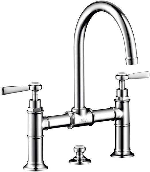 Hansgrohe Zweigriff Waschtischarmatur 220 Axor Montreux Brücke Hebelgriff chrom, 16511000 , 16511000