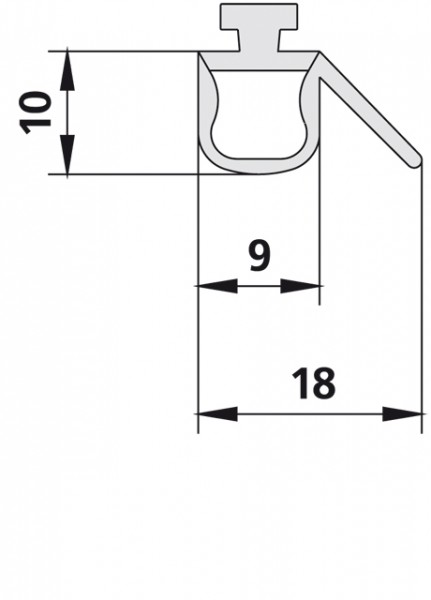 Kermi 47104 2x Dichtleiste, Länge: 564 / 464 mm, 2534094