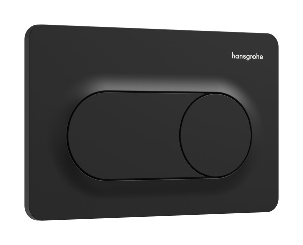 Hansgrohe iFrame Original S Betätigungsplatte für 2-Mengen-Spülung, Mattschwarz, 66002670