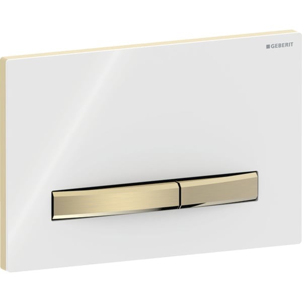 Geberit Betätigungsplatte Sigma50, für 2-Mengen-Spülung Messing, weiss, 115672112