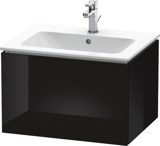Duravit L-Cube Waschtischunterbau wandhängend Schwarz Hochglanz 620x481x400 mm - LC614004040