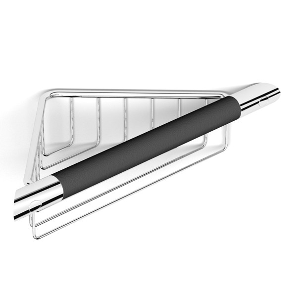 Avenarius Eckschwammkorb 240x240x70 mm; mit Haltegriff schwarz, Serie Körbe, 9014025010