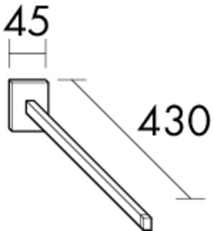 Burgbad Handtuchhalter Chrom 60x45x430 Chrom, HHAA005B0001