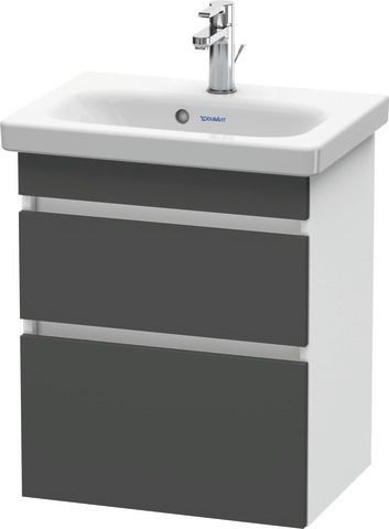 Duravit DuraStyle Waschtischunterbau wandhängend Graphit & Weiß Matt 500x368x610 mm - DS640304918