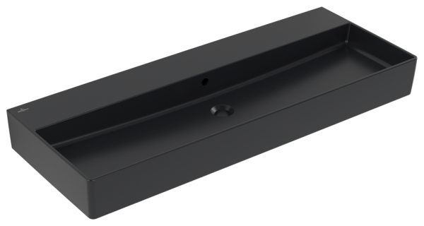 Villeroy & Boch Waschtisch Memento 2.0 1200x470mm, mit Überlauf Unterseite geschl. Pure Black cplus