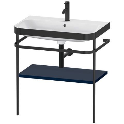 Duravit Happy D.2 Plus c-bonded Set mit Metallkonsole Nachtblau Seidenmatt 775x490x850 mm - HP4737O9