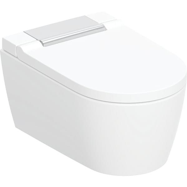 Geberit AquaClean Sela Wand-Dusch-WC Komplettanlage, mit WC-Sitz weiß/chrom hochglanz, 146220211