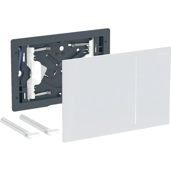 Geberit Betätigungsplatte Sigma70, für 2-Mengen-Spülung Glas weiß, Ersatzteil, 242813SI1