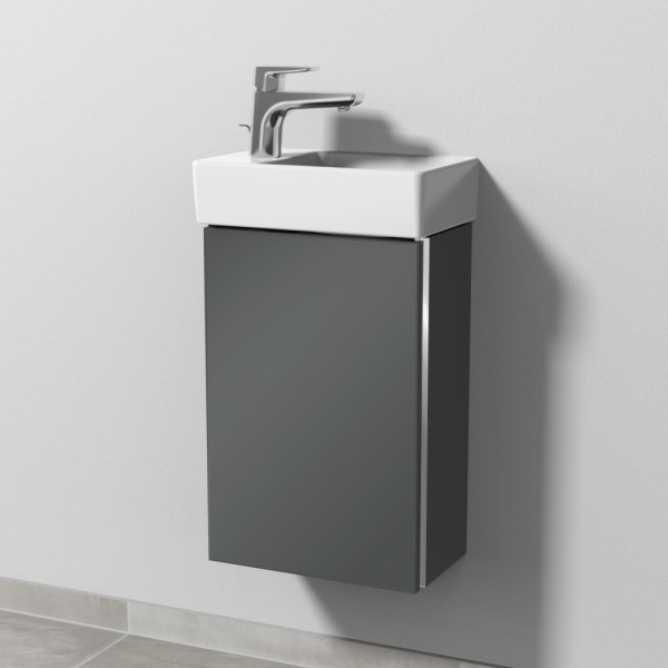 Sanipa 3way Waschtischunterbau zu Villeroy & Boch Avento Waschtisch mit 1 Tür, Anthrazit-Glanz