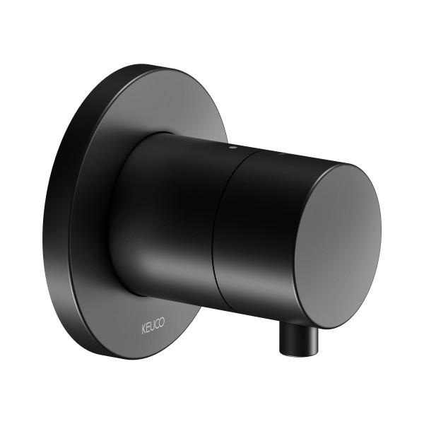 Keuco IXMO Black Selection Absperrventil, ru., m. Comfort Griff, schwarz matt