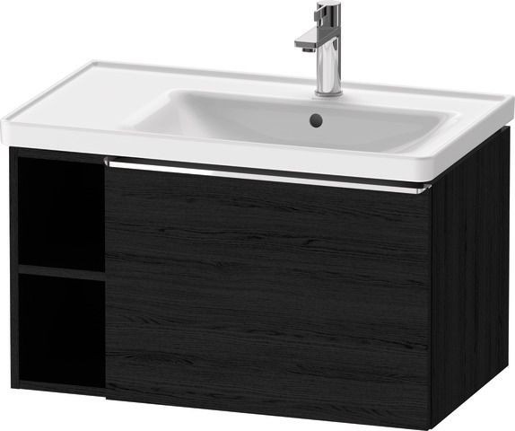 Duravit D-Neo Waschtischunterbau wandhängend Eiche Schwarz Matt 784x452x440 mm - DE4257010160000