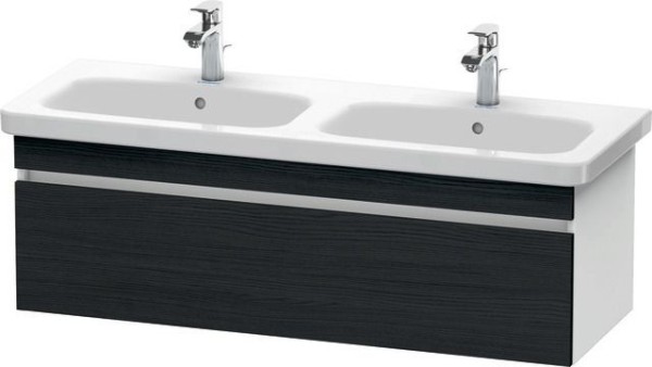 Duravit DuraStyle Waschtischunterbau wandhängend Eiche Schwarz & Weiß Matt 1230x448x398 mm - DS63980