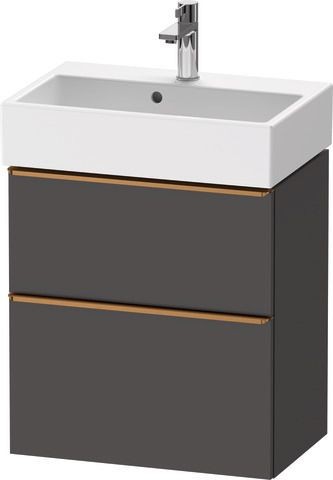 Duravit D-Neo Waschtischunterbau wandhängend Graphit Matt 584x372x625 mm - DE4329004490000