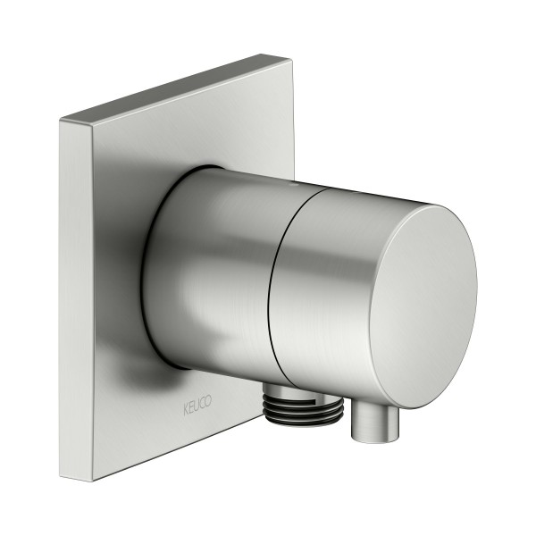 Keuco Absperrventil IXMO Comf. 59541, eckig Schlauchanschluss, Edelstahl-finish, 59541061102