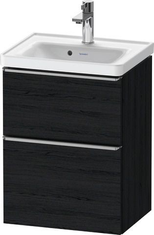Duravit D-Neo Waschtischunterbau wandhängend Eiche Schwarz Matt 484x372x625 mm - DE4350070160000