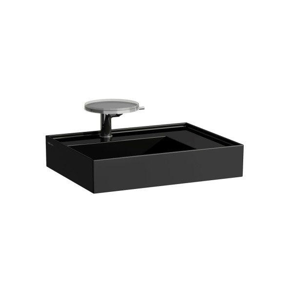 LAUFEN Waschtisch Kartell · LAUFEN 600x460, 3 Hahnlöcher, schwarz glänzend, 81033.4, 8103340201581