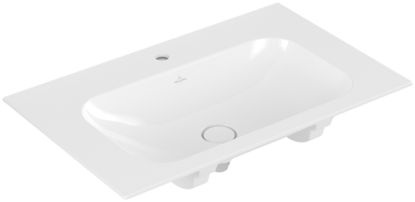 Villeroy & Boch Schrankwaschtisch Finion 4164 800x500mm HL durchgest verd ÜL eck Weiß Alpin C+, 4164