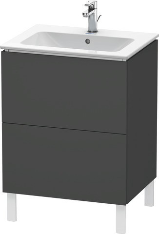 Duravit L-Cube Waschtischunterbau bodenstehend Graphit Matt 620x481x704 mm - LC6625049490E00