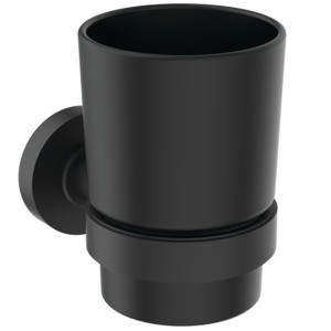 Ideal Standard Zahnbecher IOM schwarzes satiniertes Glas Silk Black, A7928XG