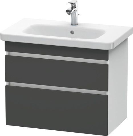 Duravit DuraStyle Waschtischunterbau wandhängend Graphit & Weiß Matt 730x448x610 mm - DS648104918