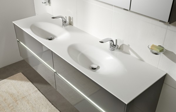 Pelipal Serie 6010 Krion-Doppelwaschtisch KDWT54-1830, B:1830, H:9, T:498mm