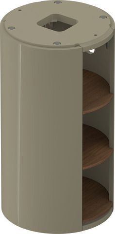 Duravit White Tulip Waschtischunterbau bodenstehend Amerikanischer Nussbaum & Stein Grau Matt & Hoch