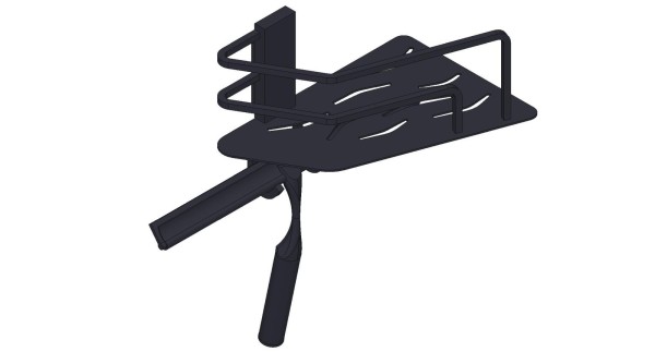 Giese Duschkorb Seaside mit Haken und Wischer Eckmodell schwarz matt, 30782-14