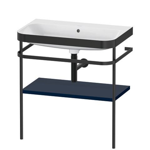Duravit Happy D.2 Plus c-bonded Set mit Metallkonsole Nachtblau Seidenmatt 775x490x850 mm - HP4737N9