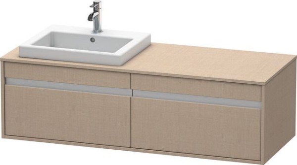Duravit Ketho Konsolenwaschtischunterbau wandhängend Leinen Matt 1400x550x426 mm - KT6797L7575