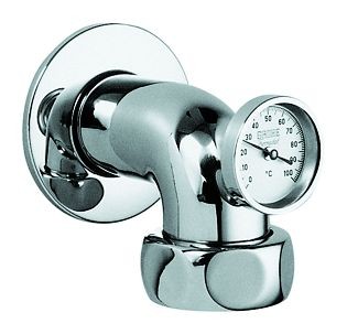 GROHE Abgangsbogen 12448 Ausladung 90mm mit Thermometer 2x1 1/2 chrom