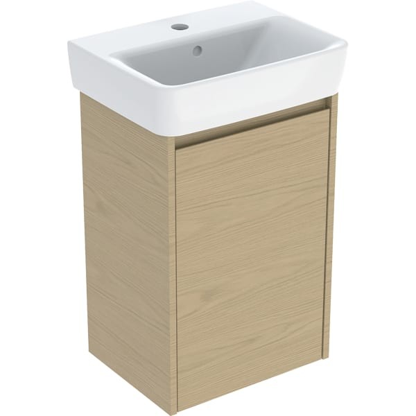 Geberit Renova Plan Set Handwaschbecken mit Unterschrank, eine Tür: 45x69.7x34cm, Breite, 504034PS1