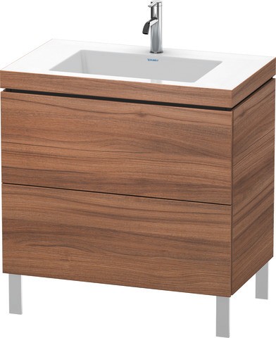 Duravit L-Cube c-bonded Set bodenstehend Nussbaum Matt 800x480x698 mm - LC6937O7979